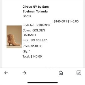 Sam Edelman Yolanda Western Bootie
Size 6